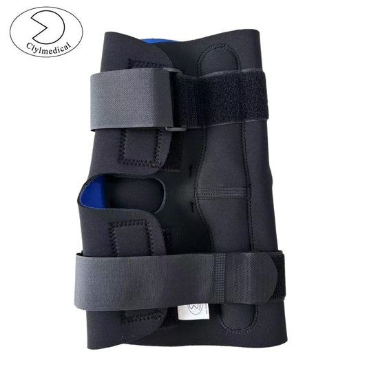 Adjustable Hinged Knee Brace - Non-Textile Synthetic Rubber, Hand Washable, Non-Electric, Black - Single Pack