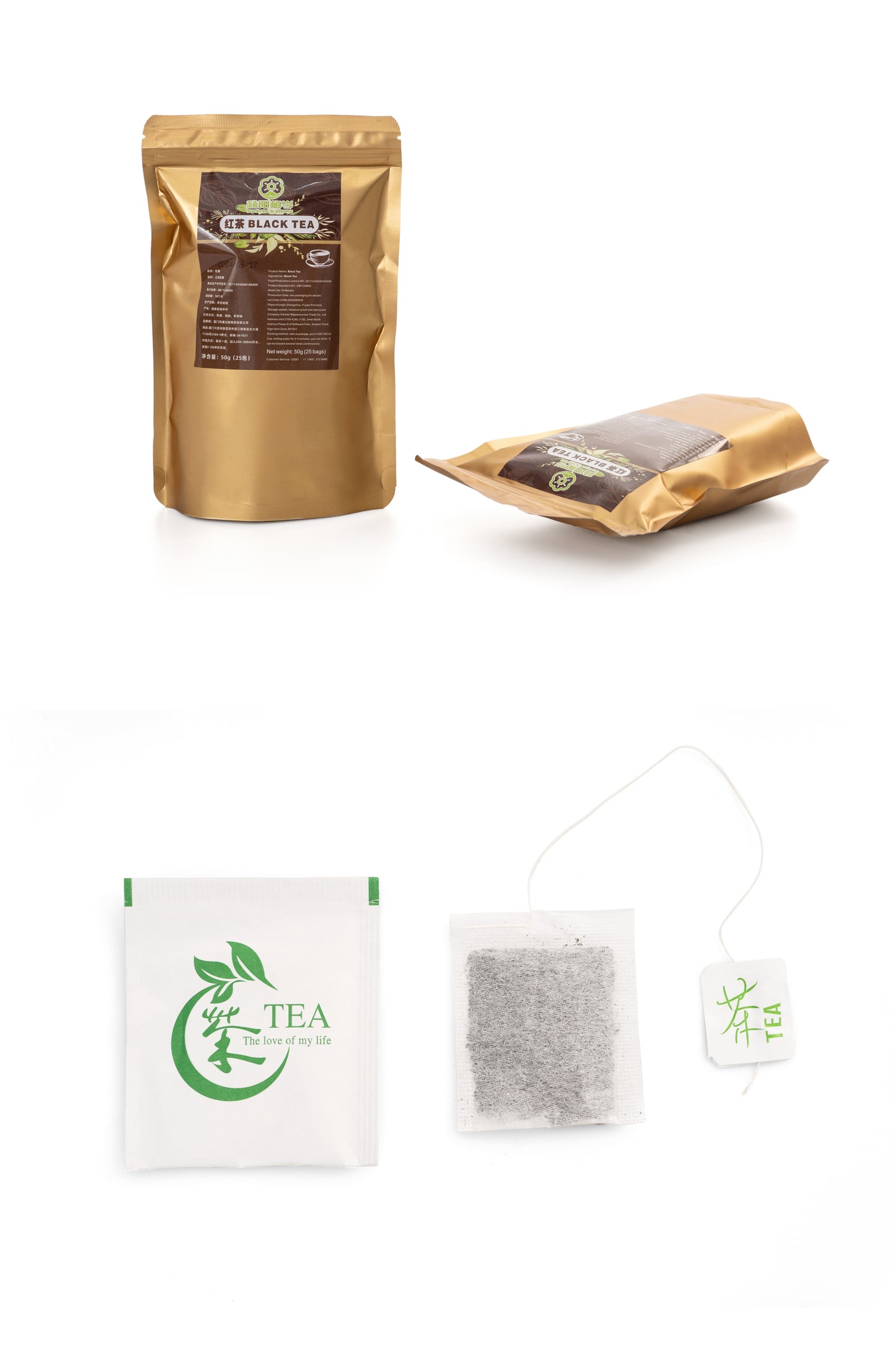 Black Tea Bags Original, Naturally Black Tea Bags 25 Count Total 原味红茶包，天然红茶包，共 25 包